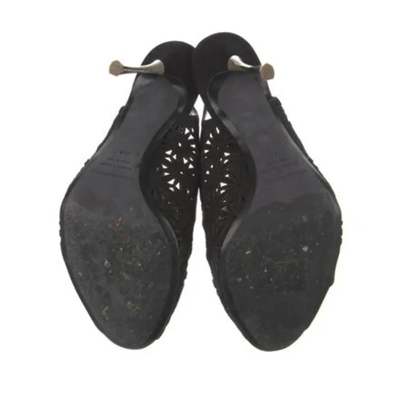 Nicholas Kirkwood Black Lace Stilletto Heels Sandals 40 9 - Picture 5 of 5